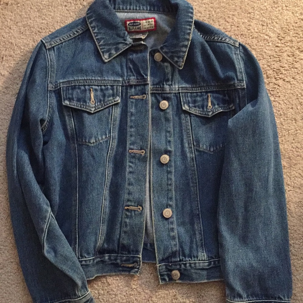 JUNIORS SIZE 12 DENIM JEAN JACKET OLD NAVY